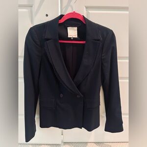 Rebecca Taylor Navy Blazer with fringe detail